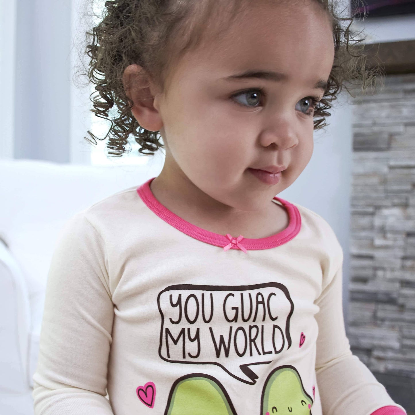 4-Piece Baby & Toddler Pink Avocado Snug Fit Cotton Pajamas